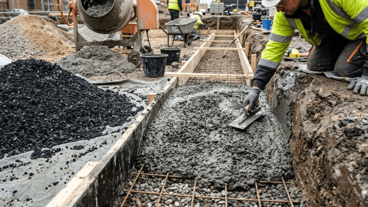 Damp proof concrete using discarded rubber tyre crumb 